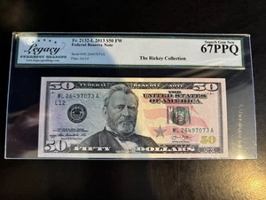 DBR 2013 $50 San Francisco Fr. 2132-L Superb Gem Legacy 67 PPQ Ser # ML26497073A - Picture 1 of 2