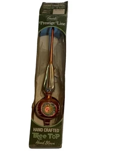 Vintage 11" Grants Prestige Line Hand Blown Christmas Finial Tree Topper Poland - Picture 1 of 21