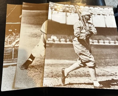Lou Boudreau Joe Jackson Carl Hubbell 11x14 Sepia Lot Of 3 - Image 1 of 4