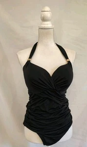 Victoria's Secret Swimsuit The Unforgettable One Piece  Classic Black Halter 38D - Picture 1 of 8