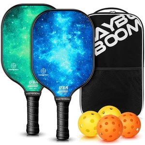 Pickleball Paddles Set of 2, USAPA Approved Pickleball Set with 4 Pickleball ... - Picture 1 of 9