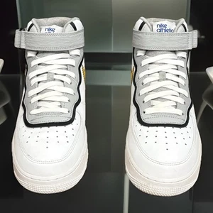 Nike Air Force 1 '07 LV8 Mid Athletic Club - White/Dark Sulfur Size9.5 DH745-101 - Picture 1 of 11