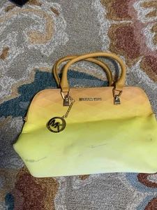 Bandolera Michael Kors Mirella Pequeña Shopper Top Cremallera Amarillo Margarita Ombre Cadena MK - Imagen 1 de 2