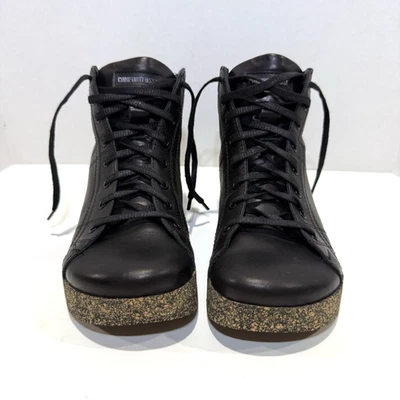 Zapatos Botas Comfortfusse Con Cordones Mujer Talla 7 Talla 38 Cuero Negro Indie Granola Foto 1 de 4