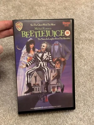 Beetlejuice Big Box Rental Screener PAL VHS Timecode Promotion Warner Home Video - Imagen 1 de 4