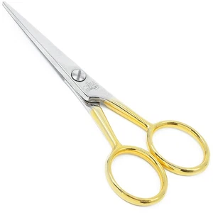4.5" Gold Plated Professional Barber Shears - Picture 1 of 6