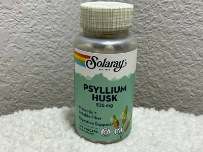 Solaray Psyllium Husk 525mg 100 Capsules ~ Digestive Support ~ Exp. 06/2027 - Image 1 of 4