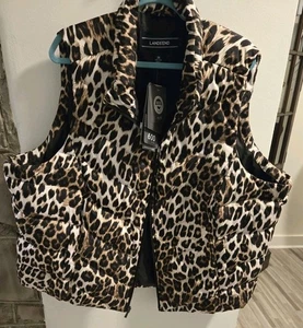 Lands’ End 3X Leopard Down Puffer Vest 600 Fill RDS HyperDry Water Resistant - Picture 1 of 7