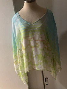 Palmenherzen, Damen gefüttert Pastell Chiffon Top/Bluse/Dolman Ärmel/1X/V-Ausschnitt - Bild 1 von 16