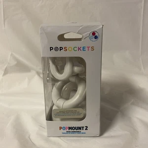 PopSockets - PopMount 2 Desk Car Dash & Windshield Mount - White NEW OPEN BOX - Photo 1 sur 5