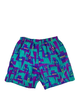 Pantalones Cortos de Natación Jordache Para Hombre De Colección Talla Grande Años 80 90 Brillante Colorido Retro Foto 1 de 4