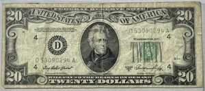 $20 1950 ((A CLEVELAND))FEDERAL RESERVE NOTE CHOICE UNC BU NOTE - Picture 1 of 2
