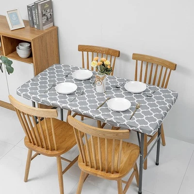 WIPE CLEAN PVC TABLECLOTH VINYL OILCLOTH TABLE CLOTH TABLE COVER PROTECTOR US - Image 1 of 4