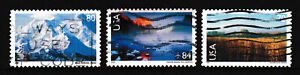 Un juego de 3 sellos "Grandes Parques Nacionales", EE. UU., SC1213, 2001, 2006