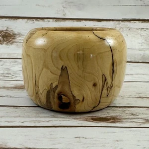 Spectacular Spalted Maple Yarn Bowl 4" #1195 - Picture 1 of 4