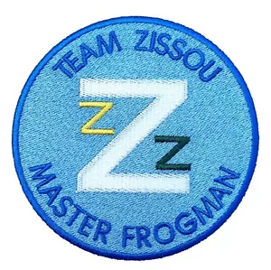 Team Zissou Meister Froschmann Aufnäher (3,5 Zoll) Bügelbild Abzeichen Leben ... - Bild 1 von 3