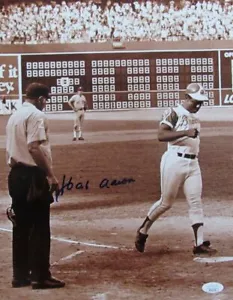Hank Aaron HOF handsigniert 11x14 Foto Atlanta Braves JSA 180014 - Bild 1 von 3