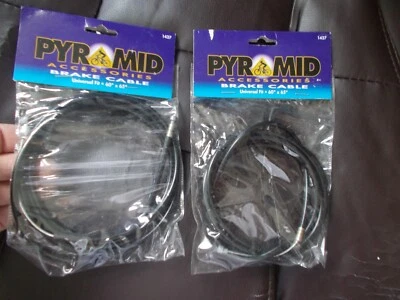 2 cables de freno de bicicleta Pyramid 1427 ajuste universal nuevos en paquete, negros Foto 1 de 3