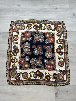 Fendi Mujer Seda Cuadrada Bufanda Zodiaco Estampado Geométrico Multicolor 87x82cm Foto 1 de 4