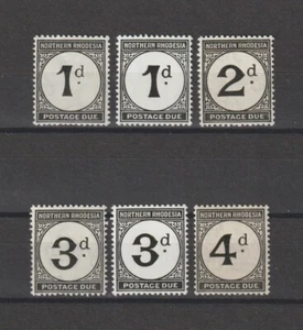 NORTHERN RHONDESIA 1929/52 SG D1/D4 + D1a/D3a MNH - Picture 1 of 2