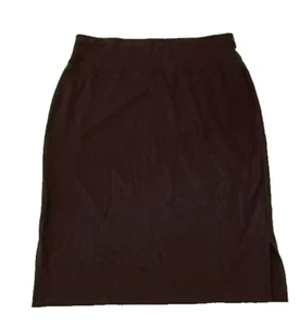 Falda midi Eileen Fisher marrón piedra rojiza oscura talla 1X $228 - Imagen 1 de 2