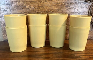 VINTAGE Lot of 8 Tupperware #1251 6 oz Juice Cups Yellow Harvest Gold - Picture 1 of 2