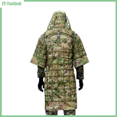 EXPROTAS Poncho Base Traje Ghillie | Capa Camuflaje Francotirador para Airsoft Paintball Caza