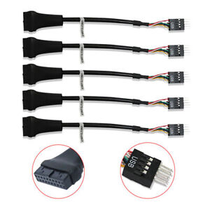 5PCS 20Pin USB3.0 Female to 9Pin USB2.0 Male Motherboard Cable  Computer Cable