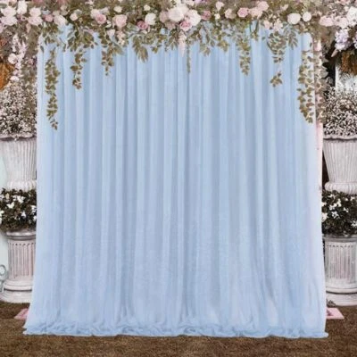 MDS - 2 paneles de gasa de 5 pies x 10 pies cortinas de dos páginas gasa transparente... Foto 1 de 4