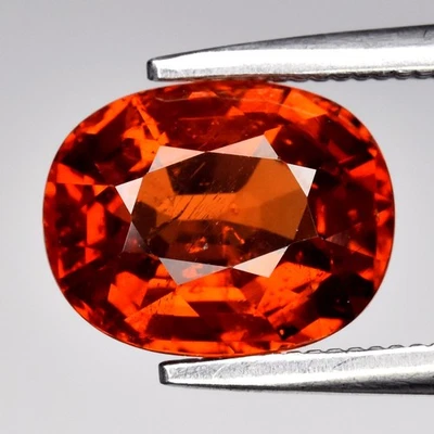 💎 Granada Spessartite Laranja Natural Oval 2,65ct 8,5x6,7mm - Pedra Preciosa África - Imagem 1 de 4