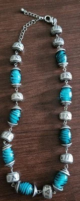Collar Premier Designs Sweet Waters Turquesa Vidrio y Tono Plata  Foto 1 de 4