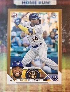 2023 Topps Update Brewers Andruw Monasterio RC Gold Parallel /2023 - Picture 1 of 2