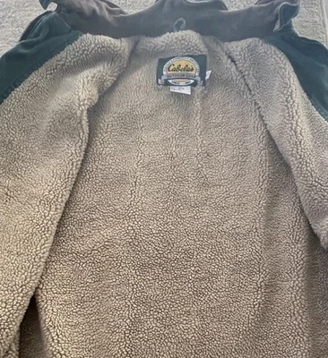 Abrigo de Colección Cabela's Para Hombre 2XL Alto Verde Lona Pesada Forrado Sherpa Tareas de Granero Foto 1 de 4
