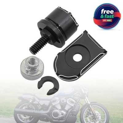 Rear Fender Seat Mount Kit For Harley Dyna Softail 1996-2017 Black Aluminum Foto 1 de 4