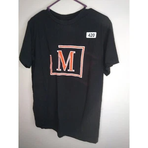 Maison Bouthard Shirt Mens Extra Large Black With Letter M Tshirt Casual Comfort - Picture 1 of 12