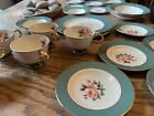 Homer Laughlin ~ Cavalier Eggshell Green Band, Pink Flowers ~ Any 4 pieces