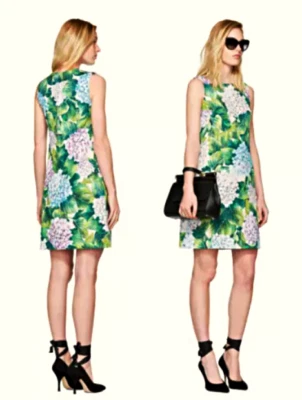 Vestido recto con estampado de hortensia DOLCE & GABBANA talla US S/IT 38 $1575 Hecho en Italia Foto 1 de 4