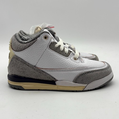 Scarpe Nike Jordan 3 Retro SP (PS) A Ma Maniere in pelle bianca taglia 10 5C DJ0718 110