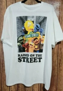 Sesamstraße "Raised On The Streets" T-Shirt XL weiß (neu) - Bild 1 von 4