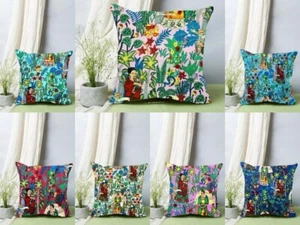 5 Pc Indian Cotton Frida Kahlo Printed Cushion Cover Home Decor Pillow Covers - Picture 1 of 8