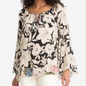 Top Johnny Was Jade Eva Estampado Floral Seda Talla M - Imagen 1 de 11