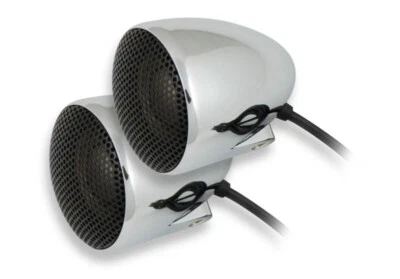 Cycle Sounds 2-1/2" Speaker Upgrade Replace Kit, Chrome w/Black Grills 4405-0007 - Image 1 of 4