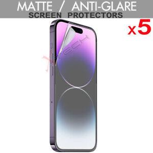 5er-Pack ANTI-GLARE MATTE Displayschutzfolie Abdeckung für iPhone 15 Pro Max (6,7")