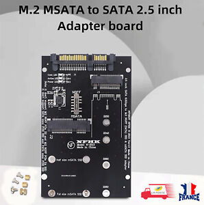 B Key M.2 NGFF MSATA SSD vers SATA 3.0 Adaptateur Carte Convertisseur 2 en 1 