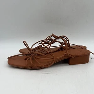 Abercrombie & Fitch Womens Brown Square Toe Ankle Strap Sandals Size 10 - Picture 1 of 7