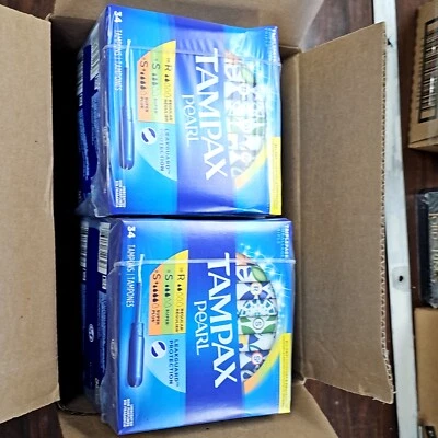 Pack of 6 Tampax Pearl Unscented Tampons - 34 Pieces R/S/S - Image 1 of 4