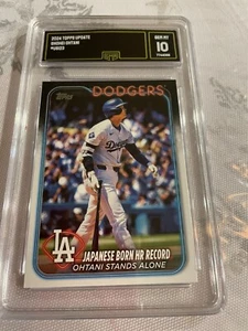 SHOHEI OHTANI DODGERS 2024 TOPPS UPDATE # US123 GRADED 10 L@@@K - Picture 1 of 2