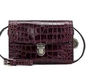 Patricia Nash Bellizzicolor Plum Divnt Croc Genuine Leather - Picture 1 of 7