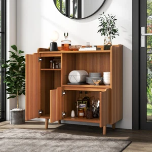 Sideboard Cupboard 3 Doors Freestanding Storage Cabinet for Entrance Living Room - Picture 1 of 15