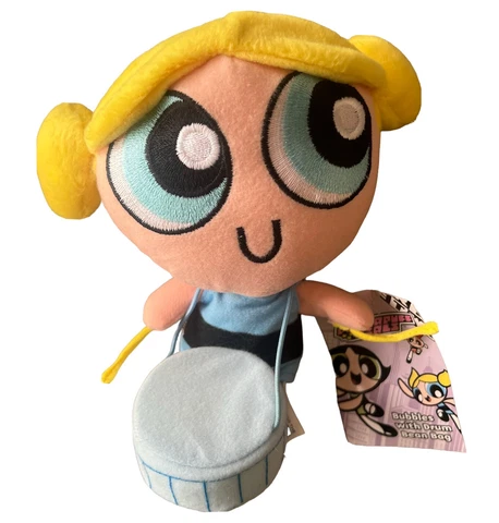Warner Bros. Bean Bag Plush PowerPuff Girls Bubbles With Drum Cartoon Network 7” Cover